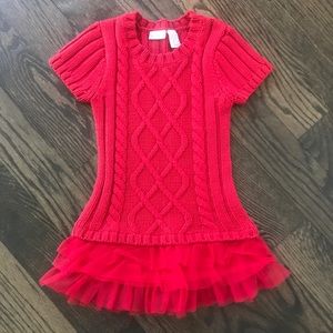 Red Sweater Dress Girls Size 4T